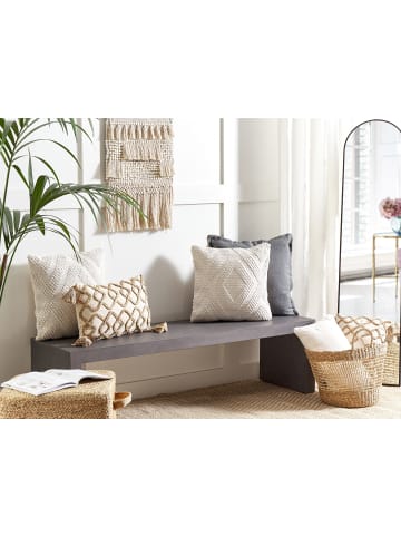 Beliani 2er-Set Dekokissen CATALPA in Weiß