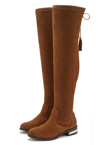 LASCANA Overkneestiefel in camel
