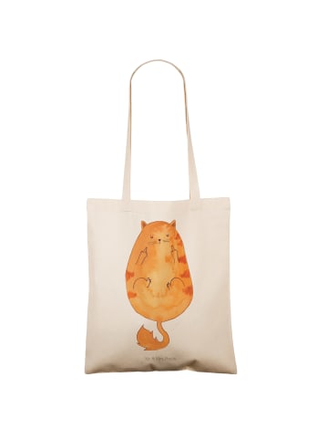 Mr. & Mrs. Panda Jutebeutel Katze Frühaufsteher ohne Spruch in Creme