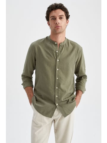 DeFacto Langarmshirt MODERN FIT in Hell Khaki