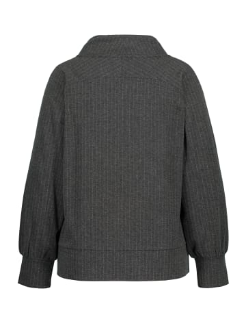 Ulla Popken Sweatshirt in dunkelgrau melange