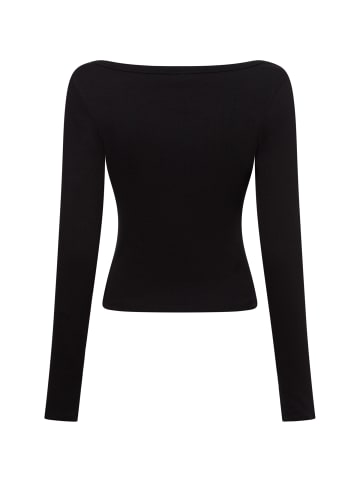 Aim'n Langarmshirt Ease Ribbed Long Sleeve in schwarz