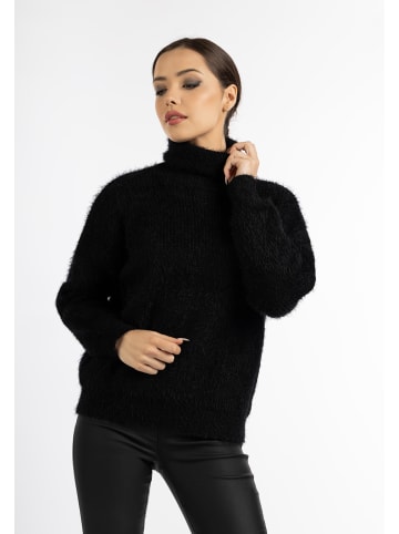 faina Damen Damen Rollkragenpullover in Schwarz