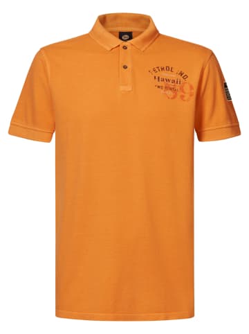 Petrol Industries Poloshirt mit Aufdruck Meander in Orange