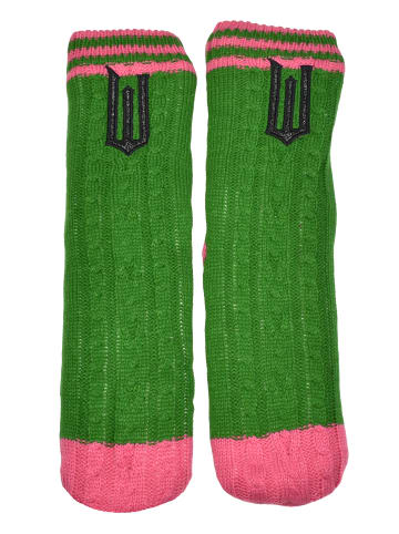 United Labels Wicked Hüttensocken Strick Socken Haussocken Kuschelsocken in grün