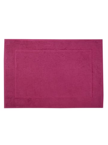 Framsohn 2er Set: Zwirnfrottier Badematte "Easy" in Magenta (L) 70 x (B) 50 cm