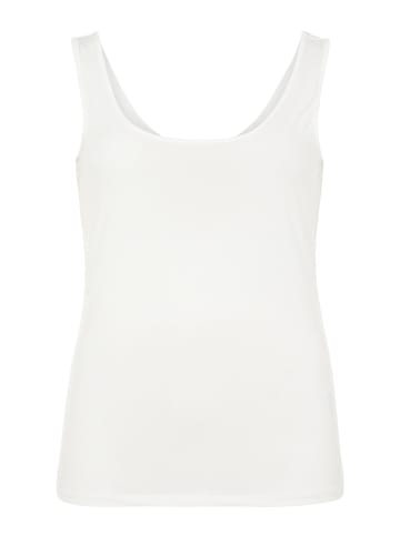 Vila Langes Tank Top Plus Size Übergrößen Ärmelloses Basic VIJENNI in Weiß