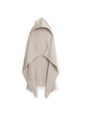 Räuberella Musselin Kapuzenhandtuch in Beige - 75x100cm