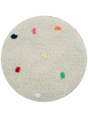 Happy Decor Kids Puff "Mini Dots" in Beige/Mehrfarbig - 50x50x20 cm