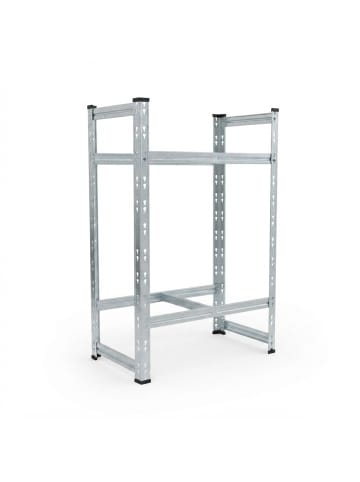 relaxdays Reifenregal in Silber - (B)85 x (H)100 x (T)35 cm