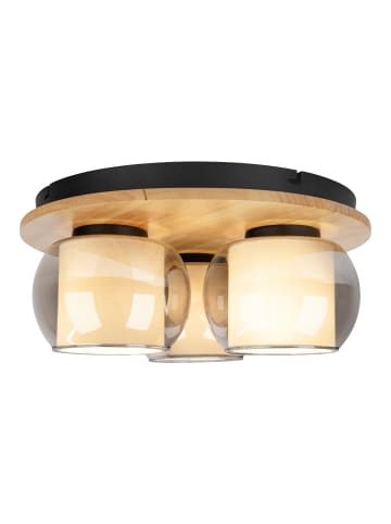 näve Deckenleuchte "TEXAS" in schwarz - (L)35 cm x (B)35 cm x (H)15 cm