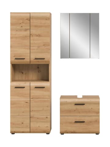 ebuy24 Badmöbelset Ice (3-teilig) Eiche 135 x 30 cm