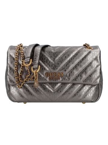Guess Jania Schultertasche 26 cm in pewter