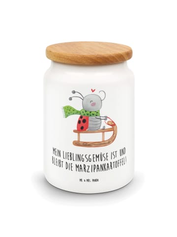 Mr. & Mrs. Panda Vorratsdose Smörle Rodeln mit Spruch in Weiß