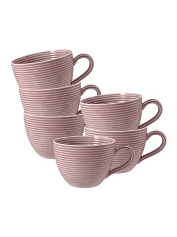 Seltmann Weiden 6er Set Kaffeetassen Beat Color Glaze 0,26 l in Altrosa