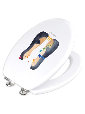 Mr. & Mrs. Panda Klo-Deckel Pinguin Pärchen ohne Spruch in Weiß