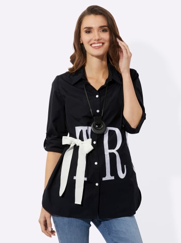 WITT WEIDEN Longbluse in schwarz-weiß