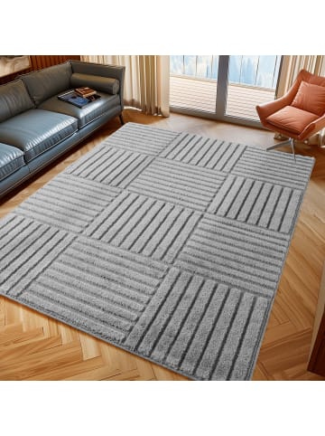 Teppich Boss Kurzflor Teppich Art 1123, Läufer - Silber