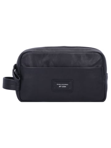 Piquadro Harper Kulturbeutel Leder 23 cm in black