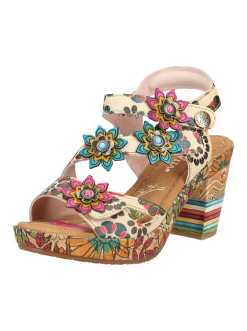 LAURA VITA Sandalen in Beige/Grün
