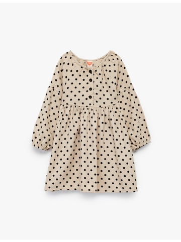 KOTON KLEIDER in Beige Gemustert