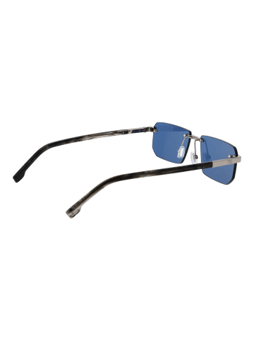 BOSS Männer Sonnenbrille Rechtwinklig Silber
