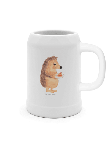 Mr. & Mrs. Panda Krug Igel Kuchenstück ohne Spruch in Weiß