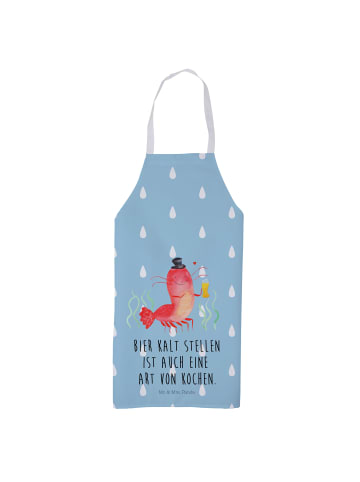Mr. & Mrs. Panda Schürze Hummer Weizen mit Spruch in Blau Pastell