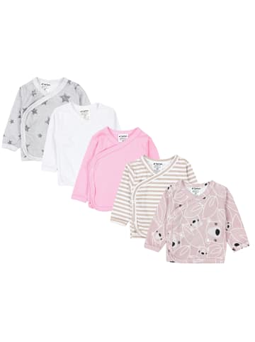 TupTam Baby Mädchen Langarm Wickelshirt 5er Set in beige Modell 1