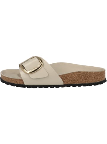 Birkenstock Pantolette Madrid Big Buckle Naturleder Lack schmal in natur