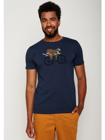 GreenBomb T-Shirt Animal Finish Sloth in Marineblau