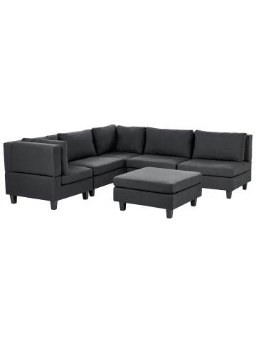 Beliani 6-tlg Modulsofa UNSTAD in Schwarz