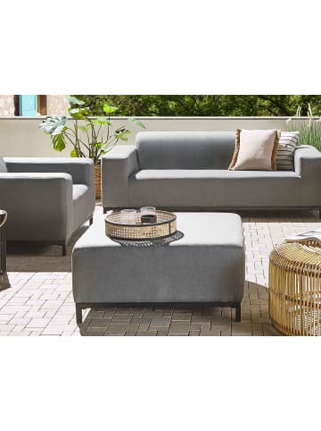 Beliani Ottomane ROVIGO in Grau/Schwarz - (W) 83 x (H) 38 x (L) 83 cm