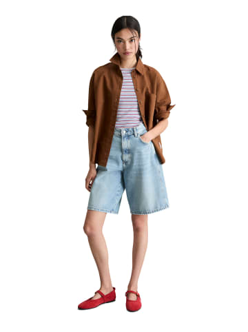 Marc O'Polo DENIM Bluse relaxed in Umbra Brown