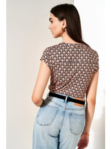 Wappen Kurzarmbluse für Damen in rose