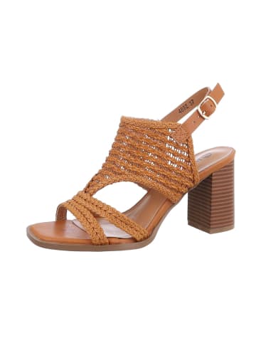 Ital-Design High-Heel Sandalette in Camel