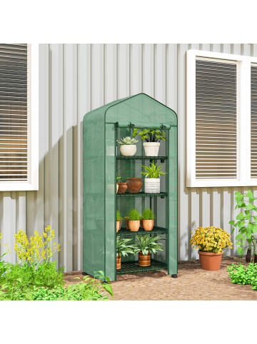 Outsunny Foliengewächshaus 69L x 50B x 165H cm Grün