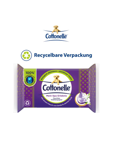 Cottonelle Feuchtes Toilettenpapier Mein Spa Seide & Jasmin 12 x 42 Stk