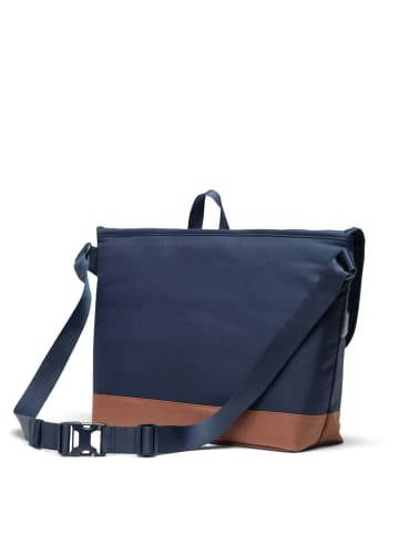 Herschel Cove Messenger - Umhängetasche 16" 38 cm (bitter chocolate/dark roast) in navy/saddle brown