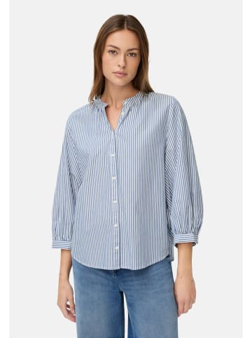 Camel Active Bluse aus reiner Baumwolle in Blau gestreift