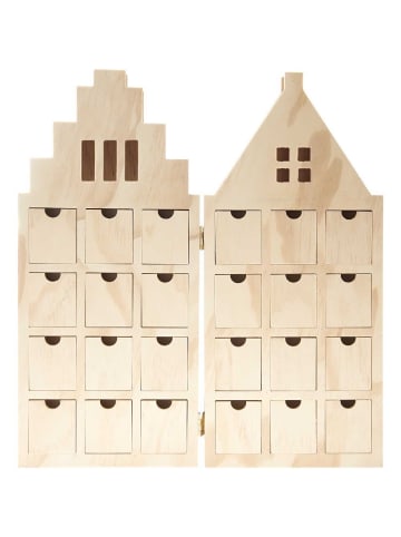 Rico Design Adventskalender-Haus, mit 24 Schubladen, FSC 100%