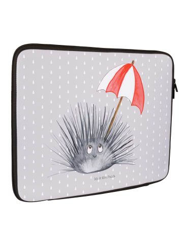 Mr. & Mrs. Panda Laptop Tasche Seeigel ohne Spruch in Grau Pastell