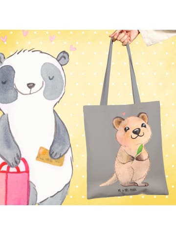 Mr. & Mrs. Panda Beutel Quokka Happy ohne Spruch in Light Grey