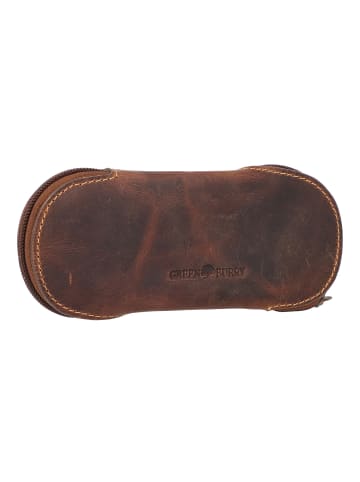 Greenburry Vintage Brillenetui Leder 17 cm in brown