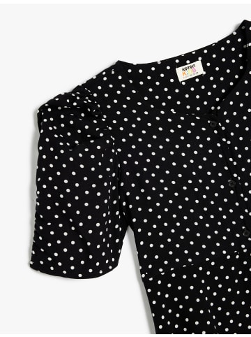 KOTON Kleid in Schwarz Gemustert