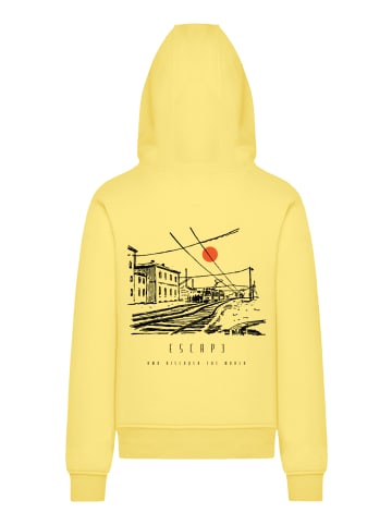 F4NT4STIC Hoodie Escape Discover the World Town Train Station in taxi yellow