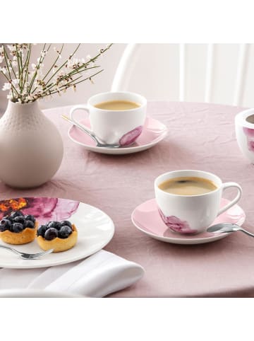Villeroy & Boch 6er Set Kaffeeuntertassen Rose Garden ø 14,8 cm in rosa
