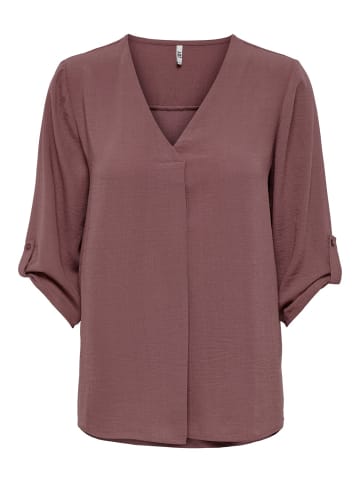JACQUELINE de YONG Design Shirt TOP JDYDIVYA Freizeit Hemd V-Neck Bluse in Braun-2