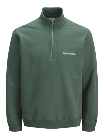 Jack & Jones Sweatshirt mit halbem Reißverschluss in Laurel Wreath