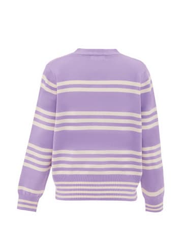 Usha Women Cardigan in Lavendel Wollweiss